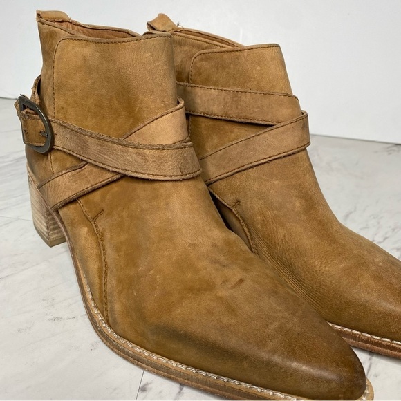 Free People Back Loop Tan Ankle Bootie 8.5 - Picture 10 of 16